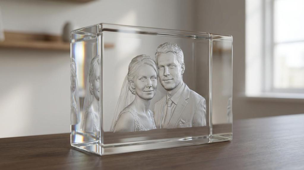 Bryllupsgaver med foto: De smukkeste idéer i krystal og glas