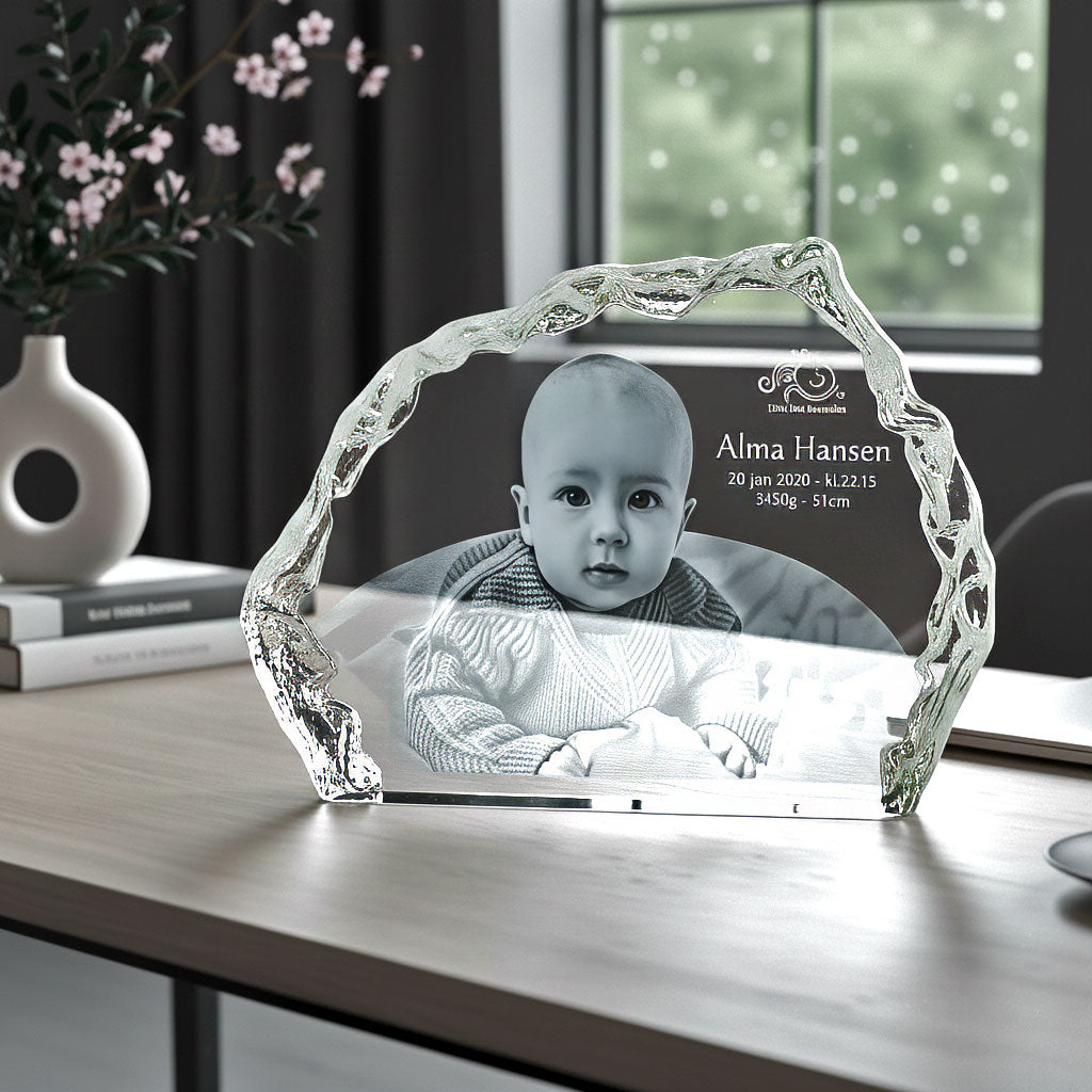 Isbjerg glasblok 17cm