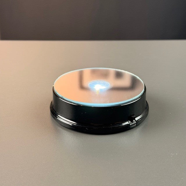 Sort rund batteri lysbase