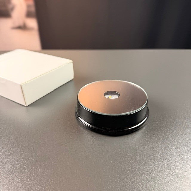 Sort rund batteri lysbase