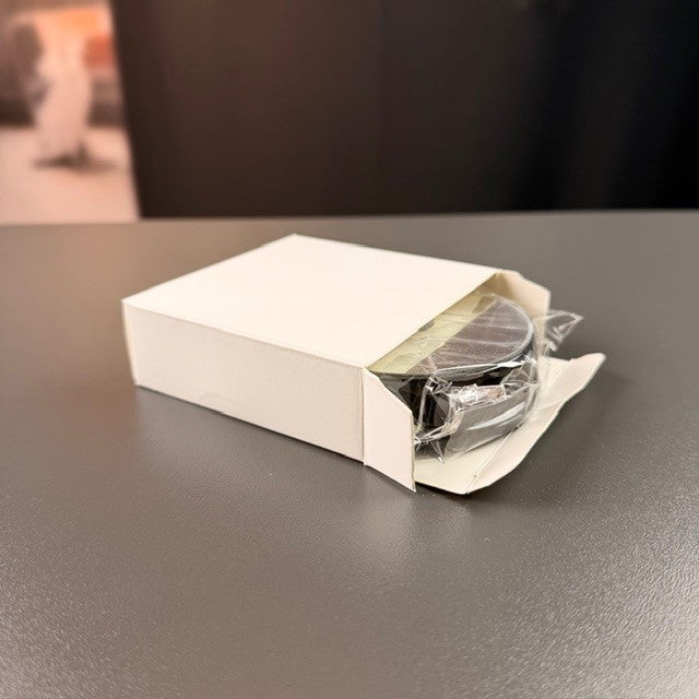 Sort rund batteri lysbase